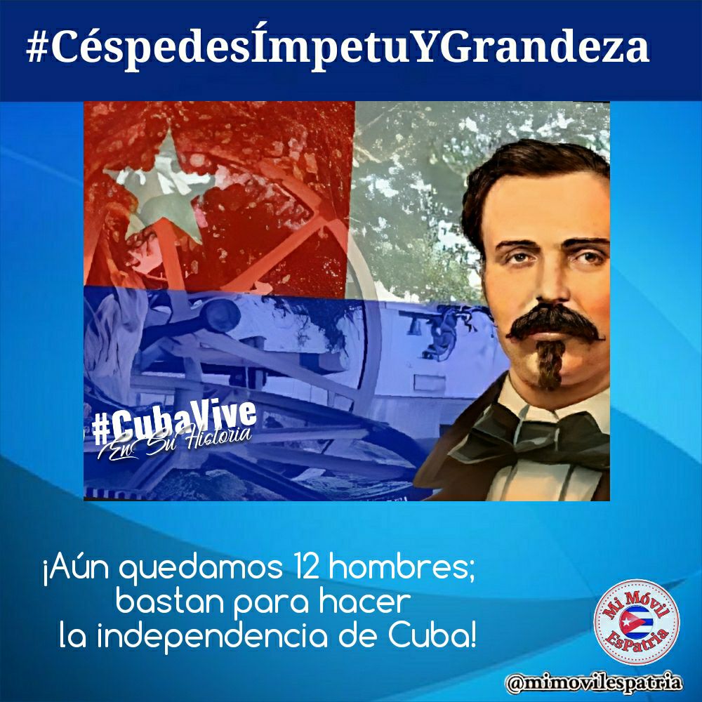 finanzasprecios's tweet photo. Buenos días Cuba 🇨🇺!!! Comenzamos con hechos de nuestra historia patria.
"¡Aún quedamos 12 hombres; bastan para hacer la independencia de Cuba!"
🧐27 de febrero: 150 años de la muerte de Carlos Manuel de Céspedes.
#CéspedesÍmpetuYGrandeza #CubaViveEnSuHistoria https://t.co/sajxpJIhyZ