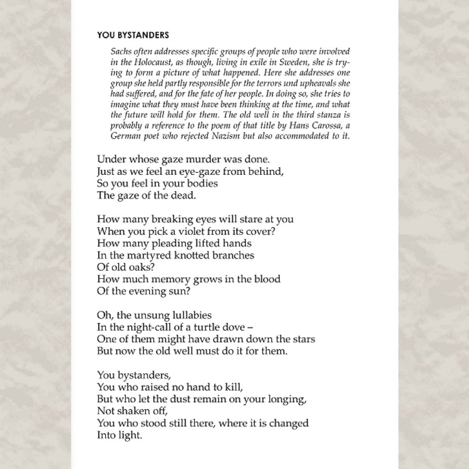 You Bystanders by Nelly Sachs - If I Only Knew - Sachs, a survivor of the Holocaust, with this poignant poem👉arcpublications.co.uk/books/nelly-sa…