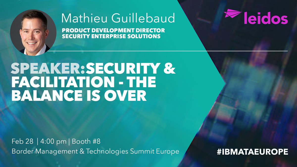 LeidosInc's tweet image. Join #TeamLeidos at #IBMATA Europe tomorrow, as Product Development Director, Security Enterprise Solutions, Mathieu Guillebaud takes us through &apos;Security and Facilitation - The Balance is Over&apos;.

📆 Feb 28 🕓 4:00 PM 📍 Booth #8 
➡️ ms.spr.ly/6016cEp8g