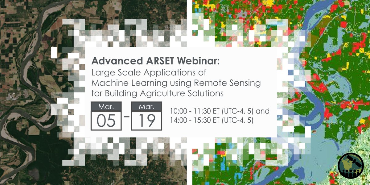 Interested in applying #MachineLearning techniques to large scale #agriculture data? Register to attend our upcoming 3-part training: go.nasa.gov/48Gq1M9 ARSET trainings focus on publicly available tools and data. 🛰️🌎
