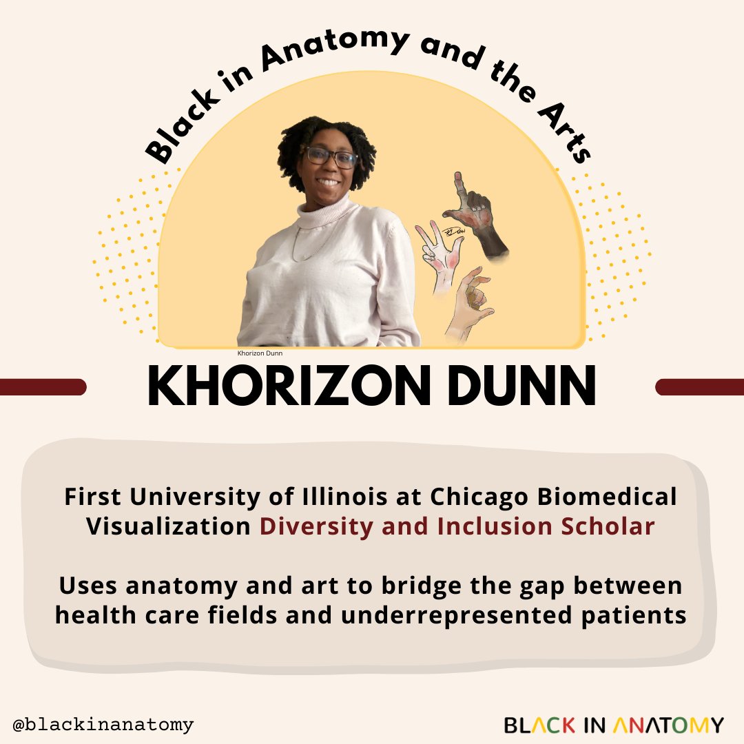 Khorizon Dunn is a medical illustrator focused on using comics and educational illustrations to increase representation and positive health outcomes for historically underserved populations. This #BHM, celebrate Khorizon & other Black artists with us by following #BlackinAnatArt!