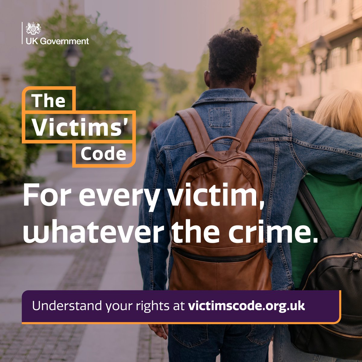 The #VictimsCode explains the rights that everyone can expect to receive as a victim of crime. 

It’s important that all victims of crime are given information about their rights, the criminal justice process, and what support is available. 

Visit: orlo.uk/OyKu3