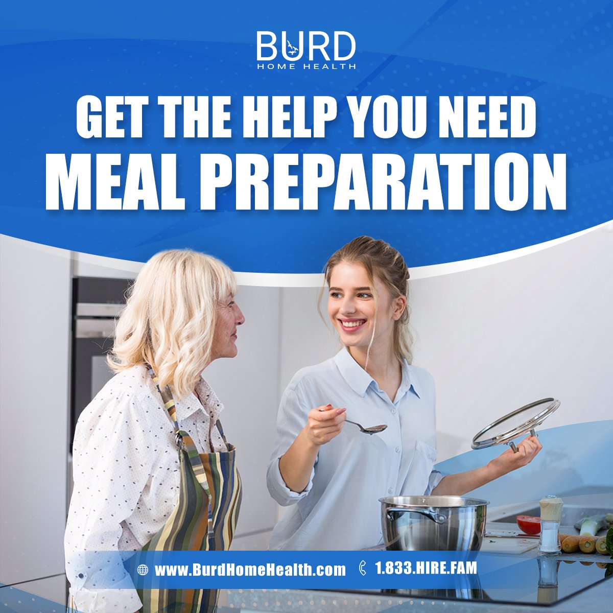 Take control of your nutrition with BURD Home Health. 
Hire your family or friends for meal prep and other services, while they get compensated for their time. 
It's about your health, your choice, your way. 

#BURDHomeHealth | #ProperNutrition | #MealPrep | #ConsumerDirectedCare