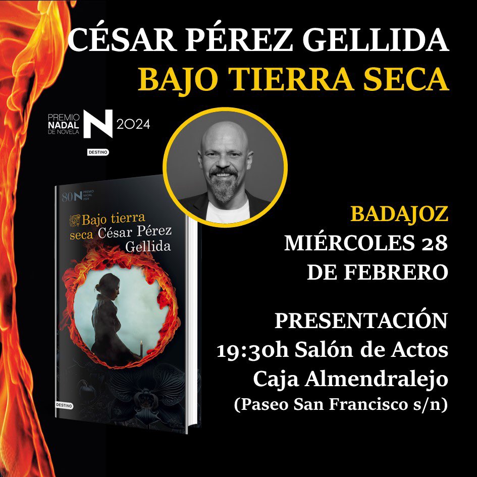 El Premio Nadal César Pérez Gellida firmará su novela 'Bajo tierra seca'  este jueves en El Corte Inglés - Tribuna de Valladolid.