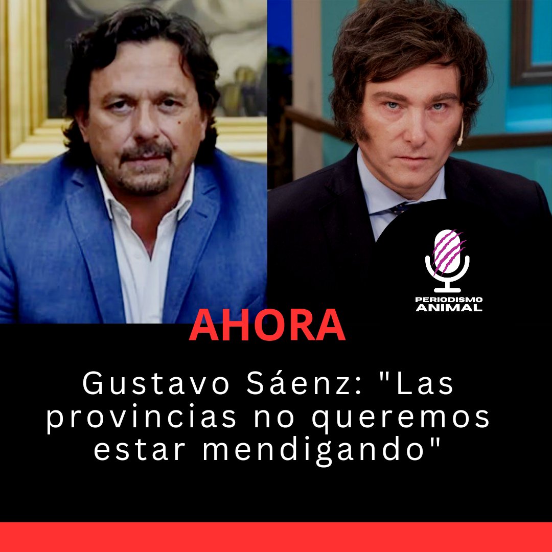 PeriodisAnimal's tweet photo. #AHORA
Declaraciones del Gobernador de #Salta, @GustavoSaenzOK: "Las provincias no queremos estar mendigando" https://t.co/HMVETVgjbt