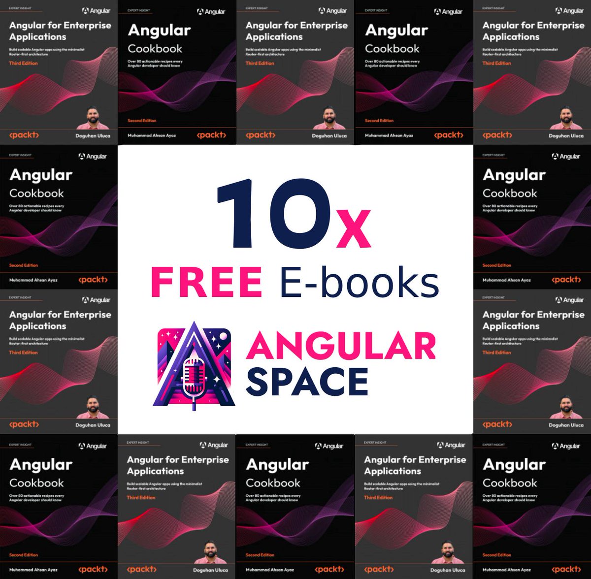 I have so many things to giveaway! #angular 👉 Today I have 10 @PacktPublishing E-Books. This giveaway is exclusive to Angular Space Members! If you are not a member yet. Make sure to register for waitlist. angularspace .com I have already 150 people waiting for next round…
