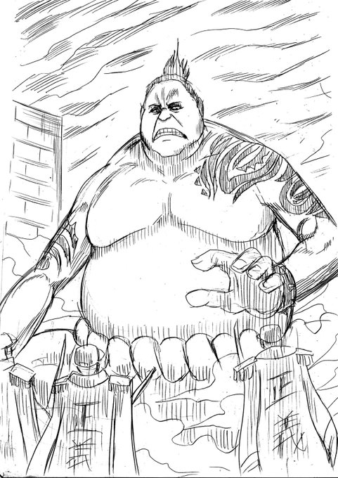 ランダムに生成されるお題を
10分間で即興でイラストにする
という配信の企画で描いた
「ワンピースに出て来そうな曙」 