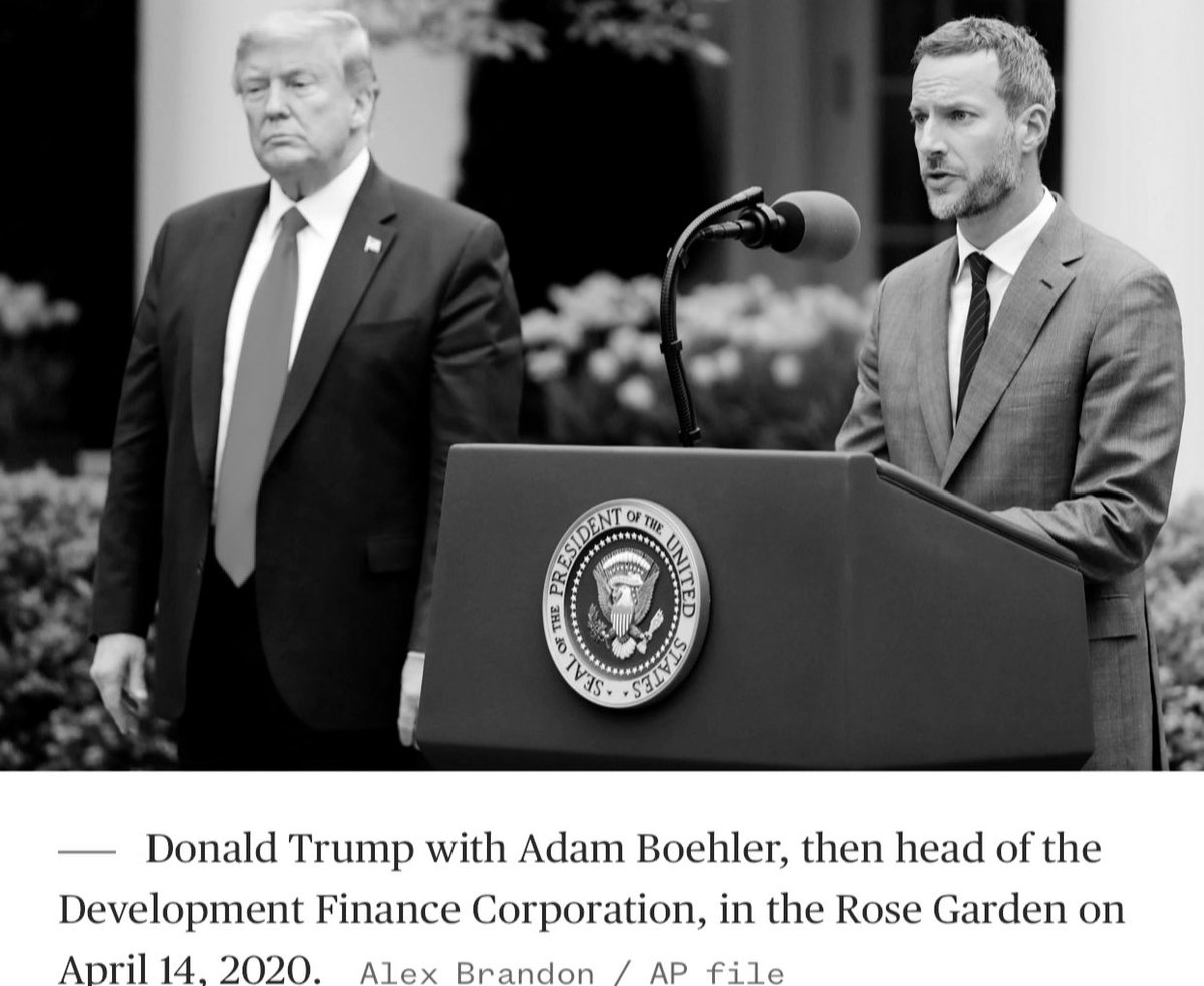 MadeInTheUSANJ's tweet image. Donald Trump awarded Adam Boehler, Jared Kushners college roommate, $100 Million dollars to procure PPE for our doctors at the outbreak of Covid.

Adam only spent $1 Million dollars.

Who else wants to know where the other $99 Million went as our doctors wore garbage bags?🤚