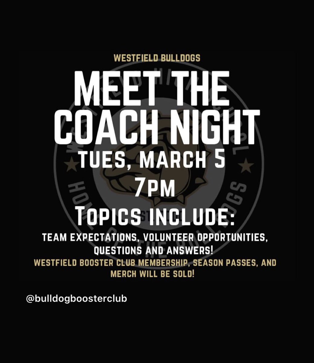 Mark your calendars! 🗓️ 

<a href="/WeAreWestfield_/">Westfield Athletics</a>