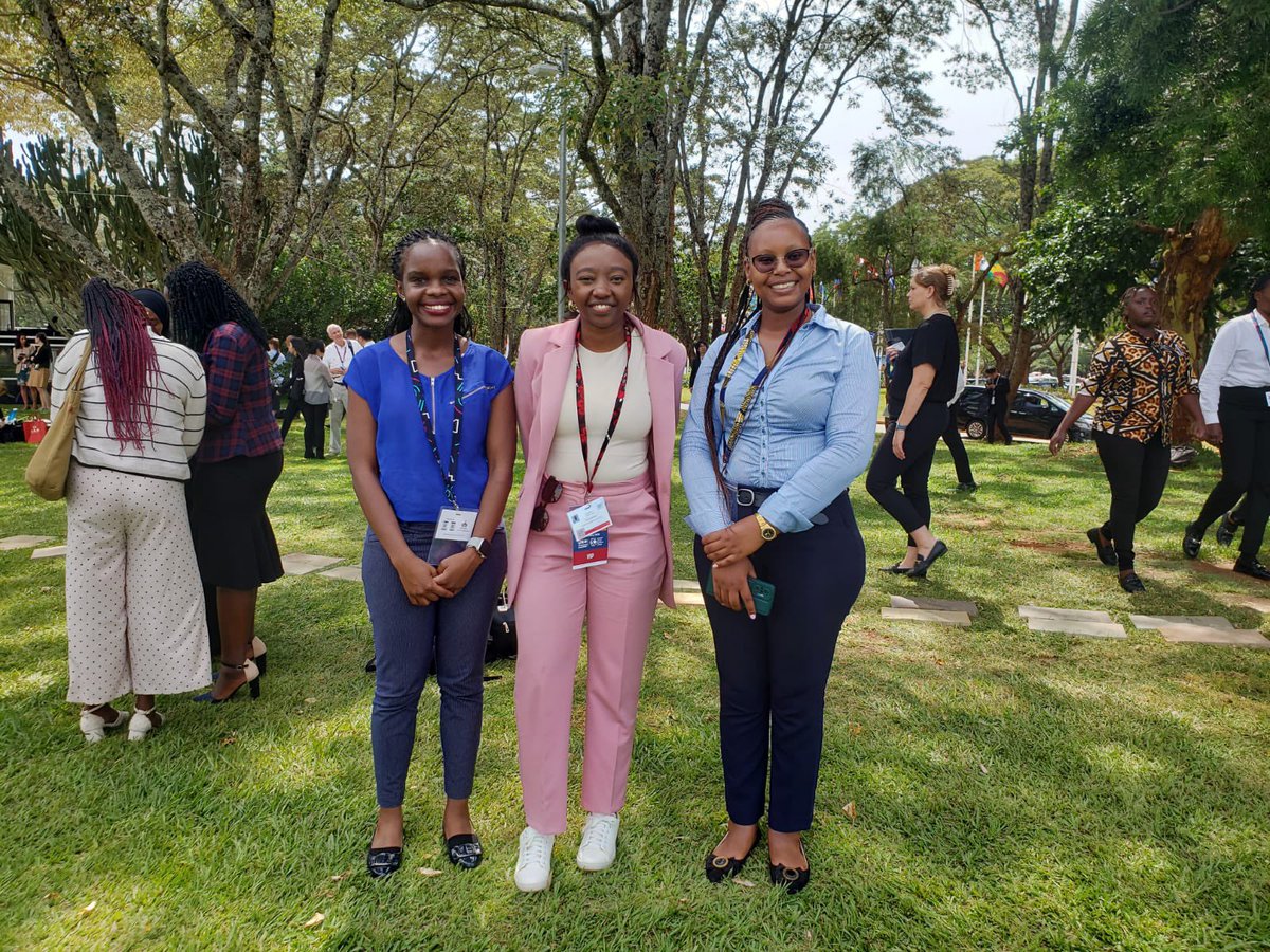 Met @charlruto+ some incredible young changemakers at #UNEA6, all passionate about tackling the climate crisis. The future is bright when diverse voices like ours are at the table! ✊🏾Let's keep amplifying #AfricanFeministStories for a just & sustainable future. #ClimateAction