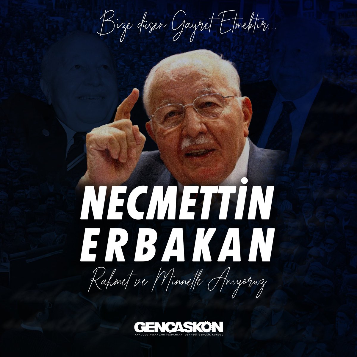 Kurumumuzun mimarı, islam mücahidi, büyük devlet adamı Prof. Dr. Necmettin Erbakan Hocamızı vefatının yıl dönümünde saygı ve rahmetle anıyoruz.