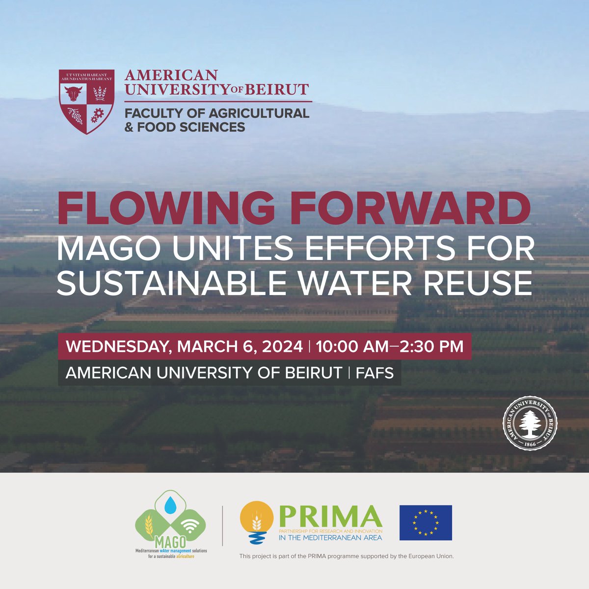 🌊Join us to discuss sustainable water reuse strategies. Together, let's assess technical, economic, & operational readiness levels & formulate a sustainable water reuse plan in Lebanon. Register today: form.jotform.com/240513155145447