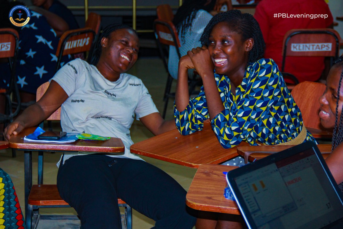 KlintapsCollege's tweet photo. Evening preps at Klintaps College of Health and allied sciences are always a sight to see - a group of dedicated students getting ready to ace their PBL presentation. #KlintapsCollege #PBLPresentation #EveningPreps #DedicatedStudents #Teamwork #FocusedMinds #RelaxedTones https://t.co/Uy94zZSrn5