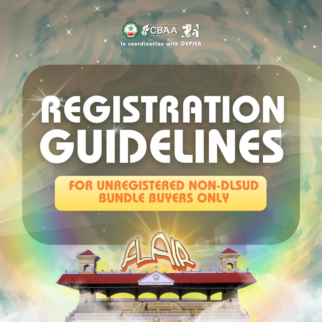 DLSUD_CBAASG's tweet photo. Our priority is for you to have a smooth concert experience! 🎫

For all UNREGISTERED NON-DLSUD BUNDLE TICKET BUYERS, look no further, as we have got you covered! To ensure a seamless and enjoyable experience for everyone, here are the registration guidelines! ✍🏽 https://t.co/FLx4U6Robx