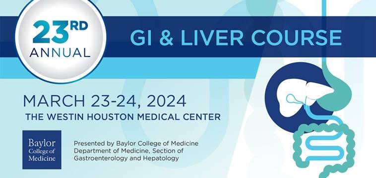 We’re less than ONE MONTH AWAY from the BCM GI & Liver Course *March 23-24* at the Westin Houston Medical Center and virtual.   Don’t miss out on the expert sessions including fantastic guest lecturers. More information and to register: tinyurl.com/48888y7e @bcm_gihep