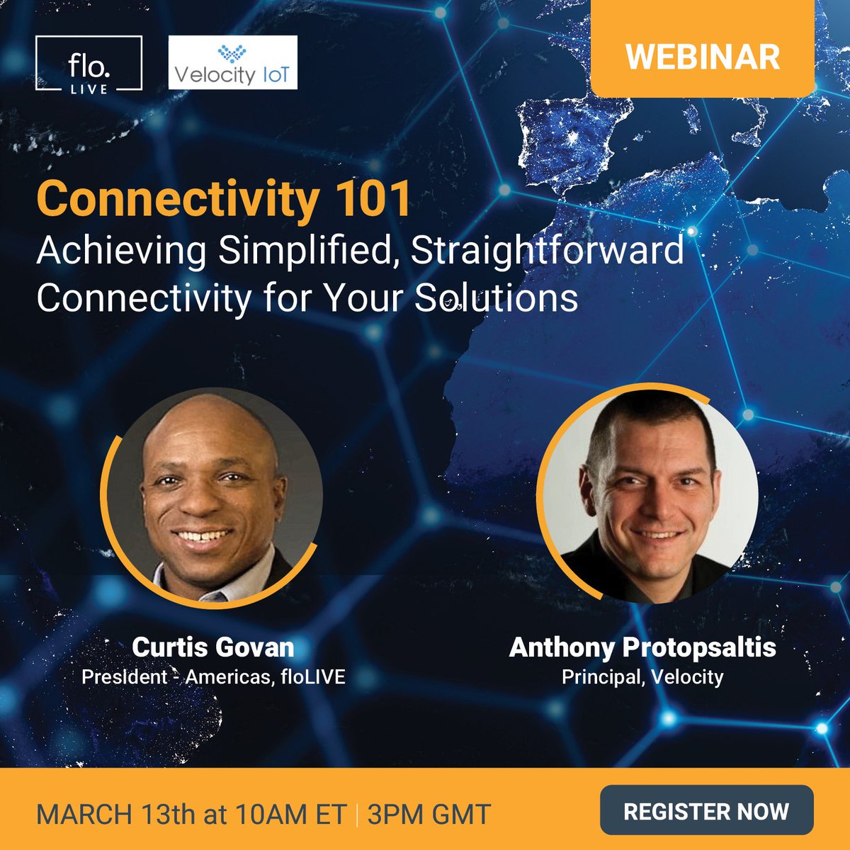floLIVE and @VelocityIoT are teaming up to present “Connectivity 101” on March 13 at 10 a.m. ET/3 p.m. GMT so you can get the most simplified and effective approach to powering your devices. 
hubs.li/Q02mmHH50..

#Connectivity #ConnectedDevices #IoTSolutions #IoT