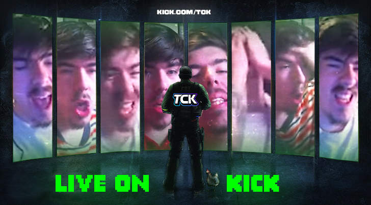 LIVE ON KICK! GET IN HERE! GIVEAWAYS AND CRAZY CONTENT!
kick.com/tck
kick.com/tck
kick.com/tck