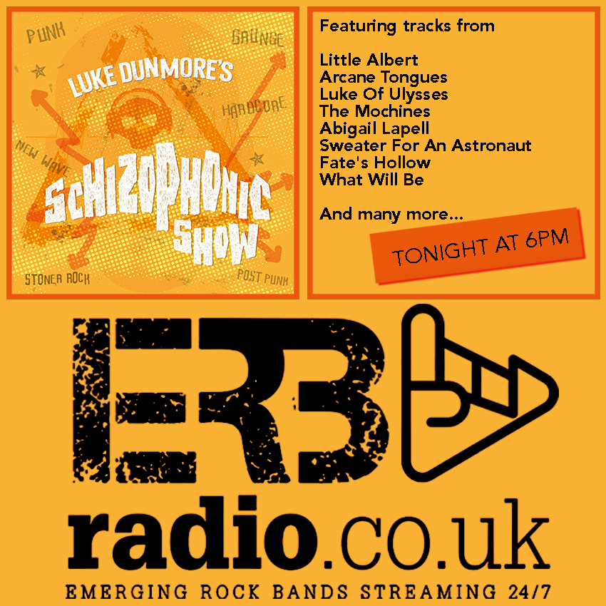erb_radio's tweet photo. Luke Dunmore has a mix of tunes to suit every taste on #TheSchizophonicShow tonight at 6pm with tracks from @CMMalcolmBand | @tropeband | | @UnicornWamusic | @lukeofulysses | @abigaillapell | @athousandallies | @plantoidworld | @AnSweater | | @WhatWillBe_Band | @GodethBand... https://t.co/yioOw2rPui