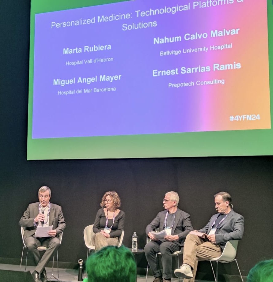 Miguel-Angel Mayer (@mmayerp) on Twitter photo A real pleasure to participate in the panel <a href="/4YFN_MWC/">4YFN</a> #PersonalizedMedicine: Technological Platforms & Solutions, talking about our experience <a href="/hospitaldelmar/">Hospital del Mar</a> <a href="/HMar_research/">HMar Research Institute</a> #DARWINEU and <a href="/IMI_EHDEN/">EHDEN</a>, sharing #knowledge #research #datasaveslives A real pleasure to participate in the panel <a href="/4YFN_MWC/">4YFN</a> #PersonalizedMedicine: Technological Platforms & Solutions, talking about our experience <a href="/hospitaldelmar/">Hospital del Mar</a> <a href="/HMar_research/">HMar Research Institute</a> #DARWINEU and <a href="/IMI_EHDEN/">EHDEN</a>, sharing #knowledge #research #datasaveslives