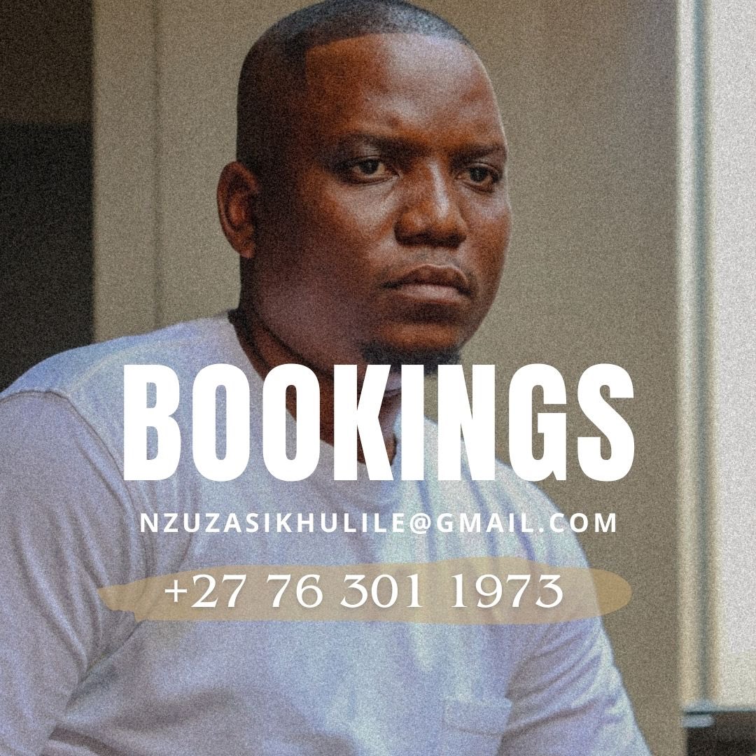 Bookings are open for Mnqobi Yazo 💛🙏🏾 The phone number and the email you see is strictly for bookings, and nothing else. Thank you so much for your understanding and looking forward to come and rock the new album with you ❤️