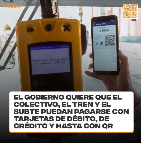 🚨El gobierno analiza liberar el pago del transporte para pagar con débito, crédito y con QR.

✅No se eliminaría la sube, solamente se agregarían las opciones.

⚠️Que te parece??