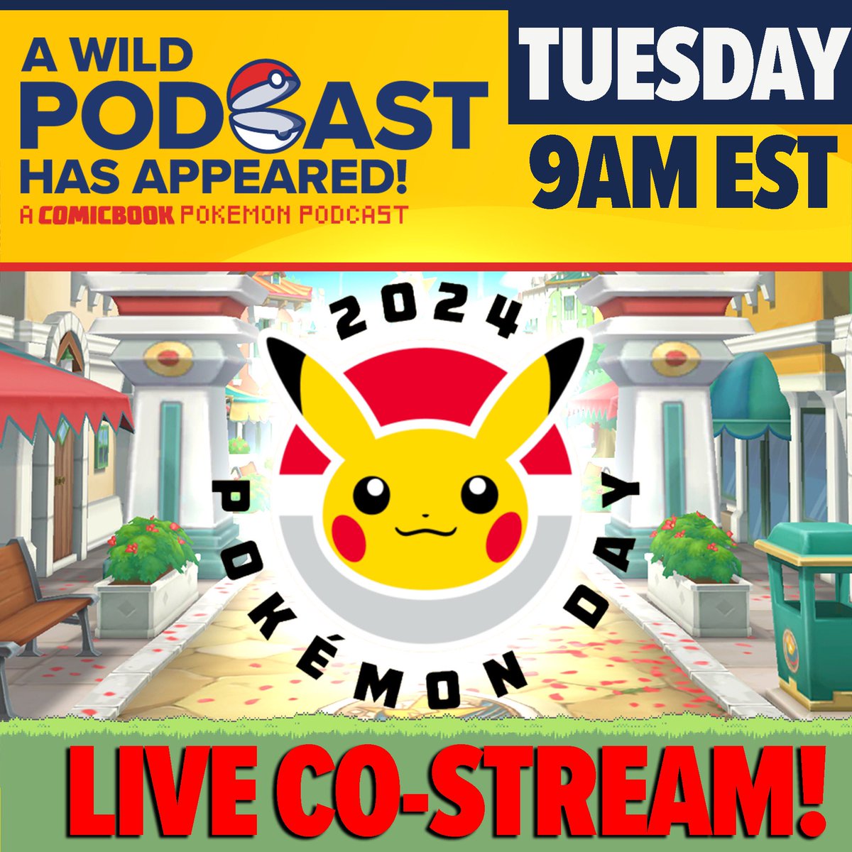 We are live now!!! Pokémon Presents is starting soon!!

Twitch.tv/ComicBook