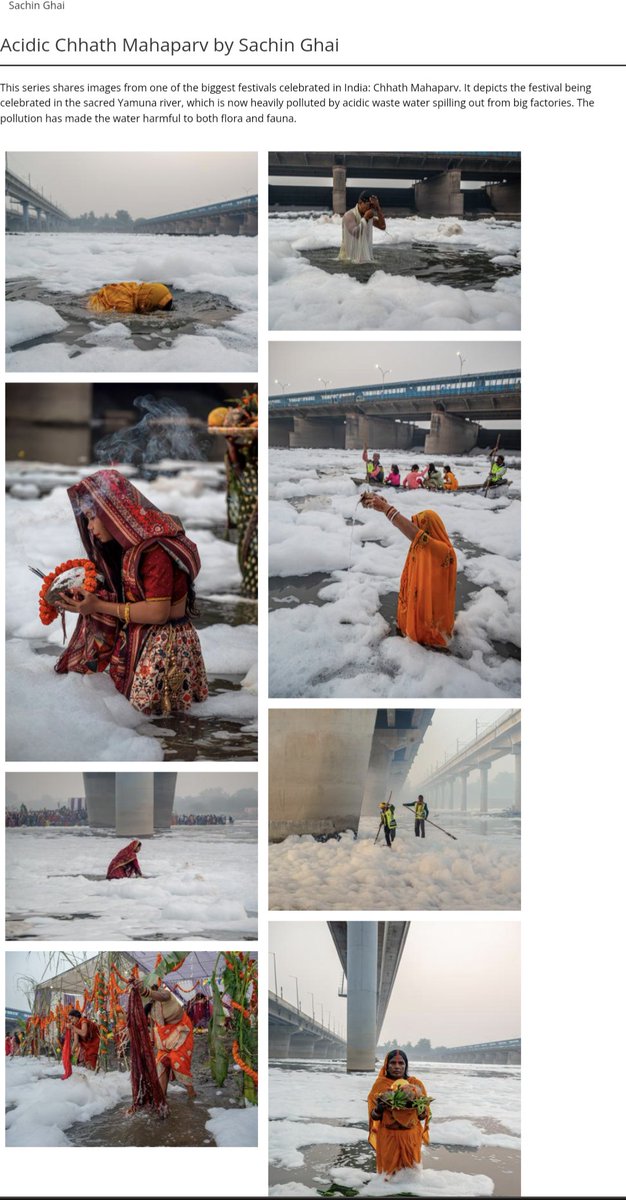 Gm Fam.

M so delighted to share with you all that my series Acidic Chhath Mahaparv 2023 was shortlisted in Sony World Photography Awards 2024 in Professional category under the theme Environment. Truly grateful for this. 

More details in the link below.