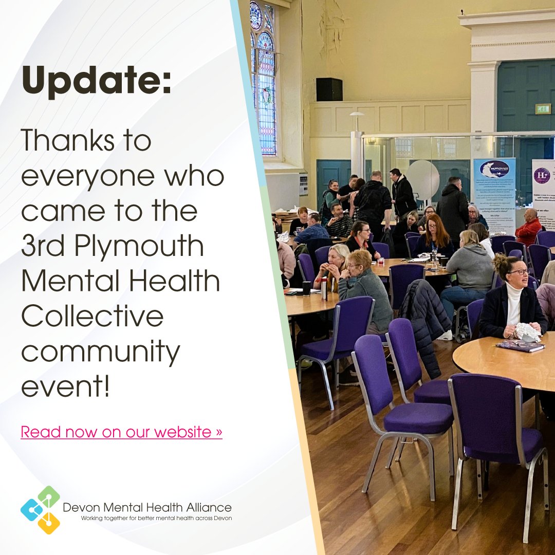 The Plymouth Mental Health Collective recently hosted their 3rd community event, welcoming around 65 attendees to explore partnerships, hear updates from others, and strengthen links with the sector.

Read the full report and view photos: loom.ly/KhSpxLU