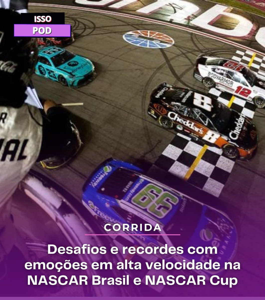 🏁 CORRIDA 

Desafios e recordes com emoções em #altavelocidade na #NASCARBrasil e NASCAR Cup 

Saiba mais clicando no link 👇🏻

revistaissopod.com.br/2024/02/27/des…