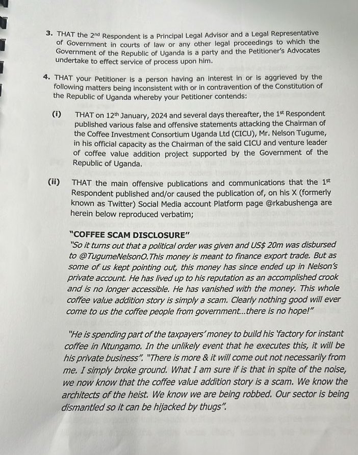 rkabushenga's tweet photo. COFFEE EXPOSÉ: LATEST
The thieves/crooks/conmen who hatched the coffee value addition scam & stole taxpayers money meant to facilitate coffee trade have made good on their promise to take me to court but with an interesting twist🤣! They have gone to the Constitutional Court 😳. True to their dodgy character, they won’t come out in their own name to defend their actions. So they have hired a proxy🤣. U can’t make this stuff up, not even Nollywood could have written this script🤣🤣. Life imitating art right here. Anyway I will leave the legal minds to dissect this petition for you. 

For me, it is an opportunity to fully expose on the courts of law how this heist happened & who did what. So this is a godsend platform. To those who offered pro bono legal services, the hour has come. Do something for the poor coffee farmers who have been ripped off in this robbery. 1/2.