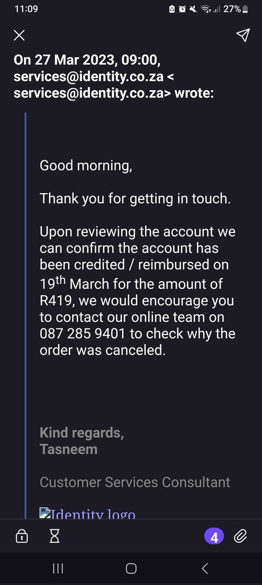 BuissonMeg's tweet photo. @IdentityTweets 

Why have I been handed over for items I did not receive ? My account was never credited and I'm being harassed. 
@wendyknowler https://t.co/20tL9Y4Fh4