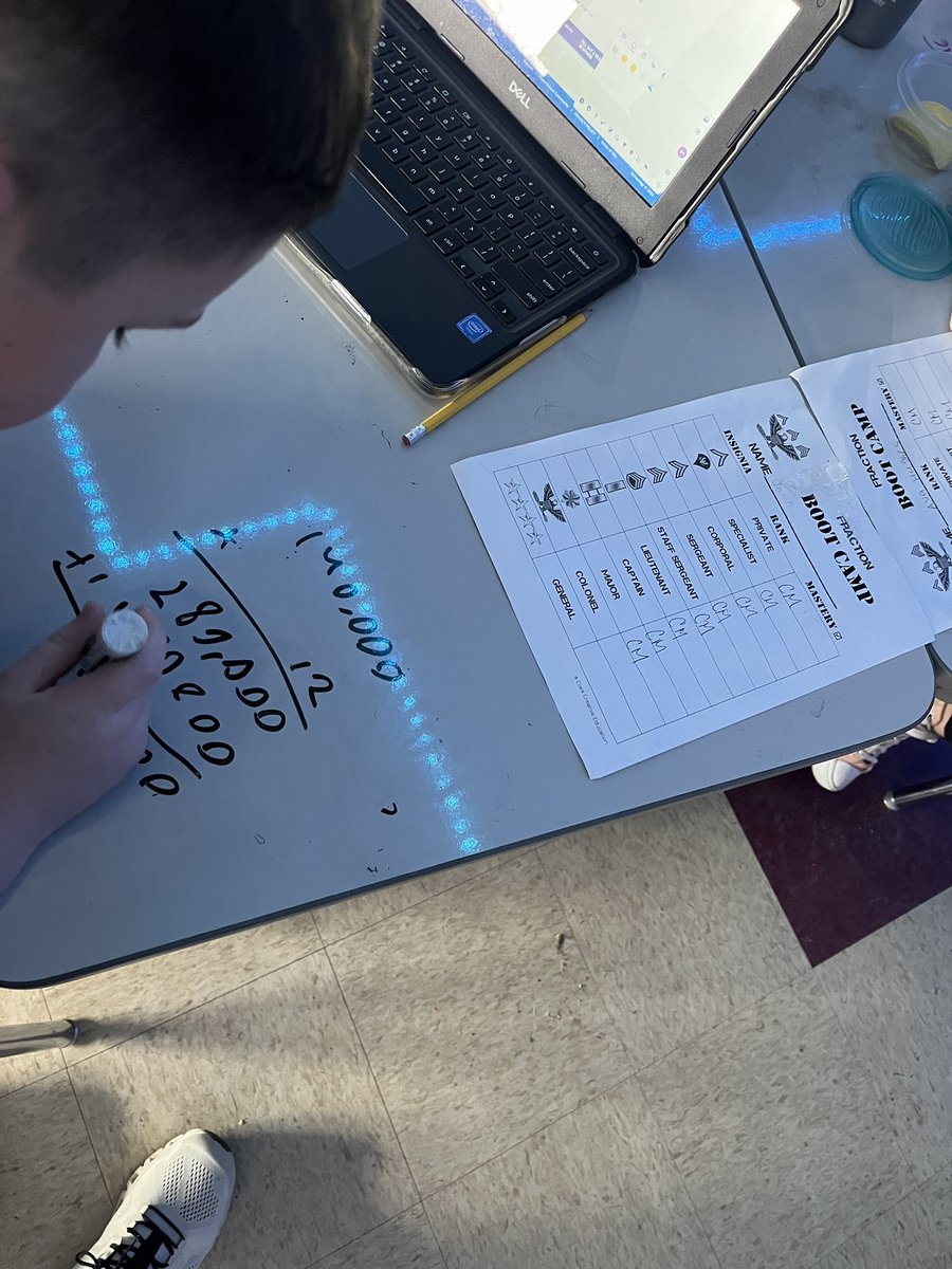 Students participated in fraction boot camp last week to review all of our fraction skills!