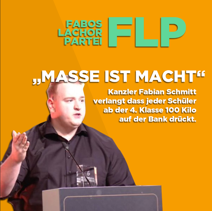 FABOWAHLPLAKAT CONTEST
Wer bis zum 01.03. das beste Wahlplakat macht kriegt 20€ von mir über paypal
(hier ein Beispiel)