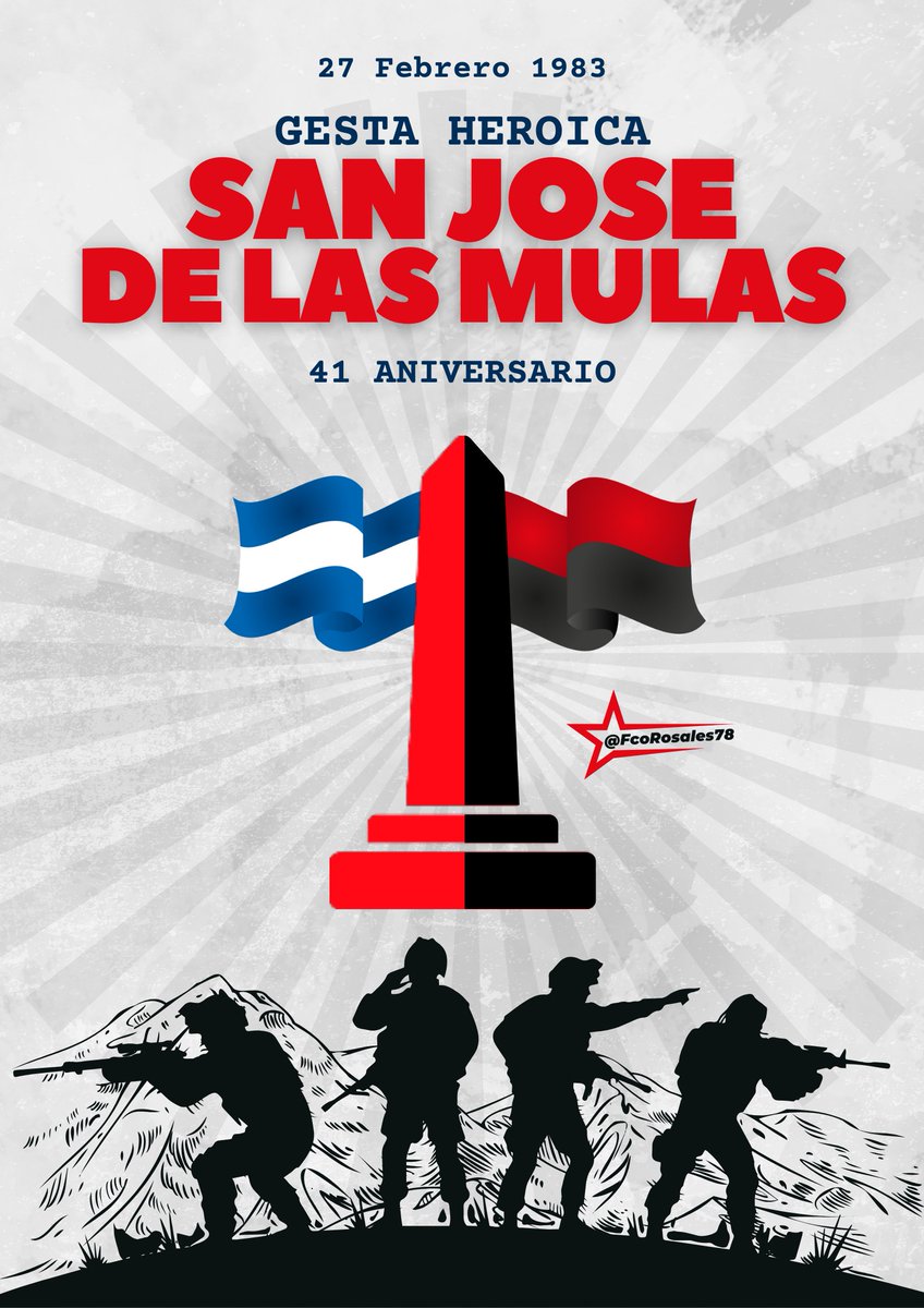 Hoy rendimos homenaje a los 23 jóvenes asesinados en la comunidad San José de las Mulas, un 27 de febrero de 1983, tras una emboscada perpetrada por la contrarevolución.

#4519LaPatriaLaRevolución 
<a href="/corpav_m/">Carnitas ❤🖤❤🇳🇮</a> <a href="/Atego16/">@🅰🆃🅴🅶🅾 🇳🇮</a> <a href="/cflg2504/">Cesar F. Lopez G.🇳🇮</a> <a href="/esbeltania/">Esbeltania</a> <a href="/Ge_Sus26/">Gema_Susan🤓✏🦁💙</a> <a href="/RDRFSLN_/">RDRFSLN_🇳🇮❤🖤</a> <a href="/chepeq/">El chepe 🇳🇮</a> @Joel190779
