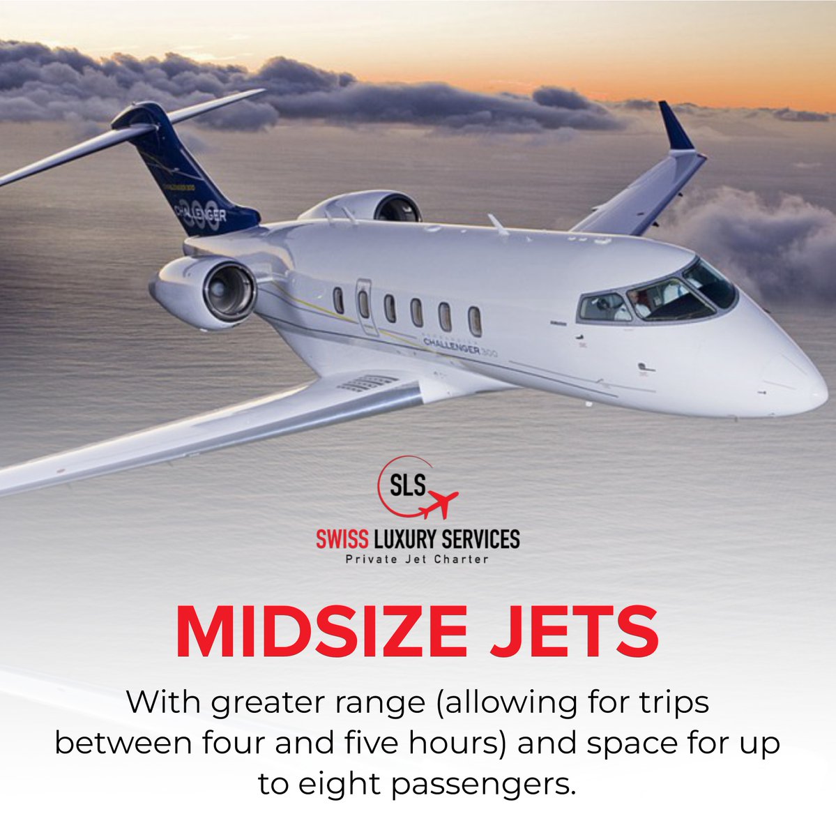 SwissLuxurys's tweet image. With greater range (allowing for trips between four and five hours) and space for up to eight passengers, Midsize Jets are a great choice for those who want the convenience of access to smaller airports while traveling in style.
--
🌐 swissluxuryservices.com

#midsizejet
#luxury