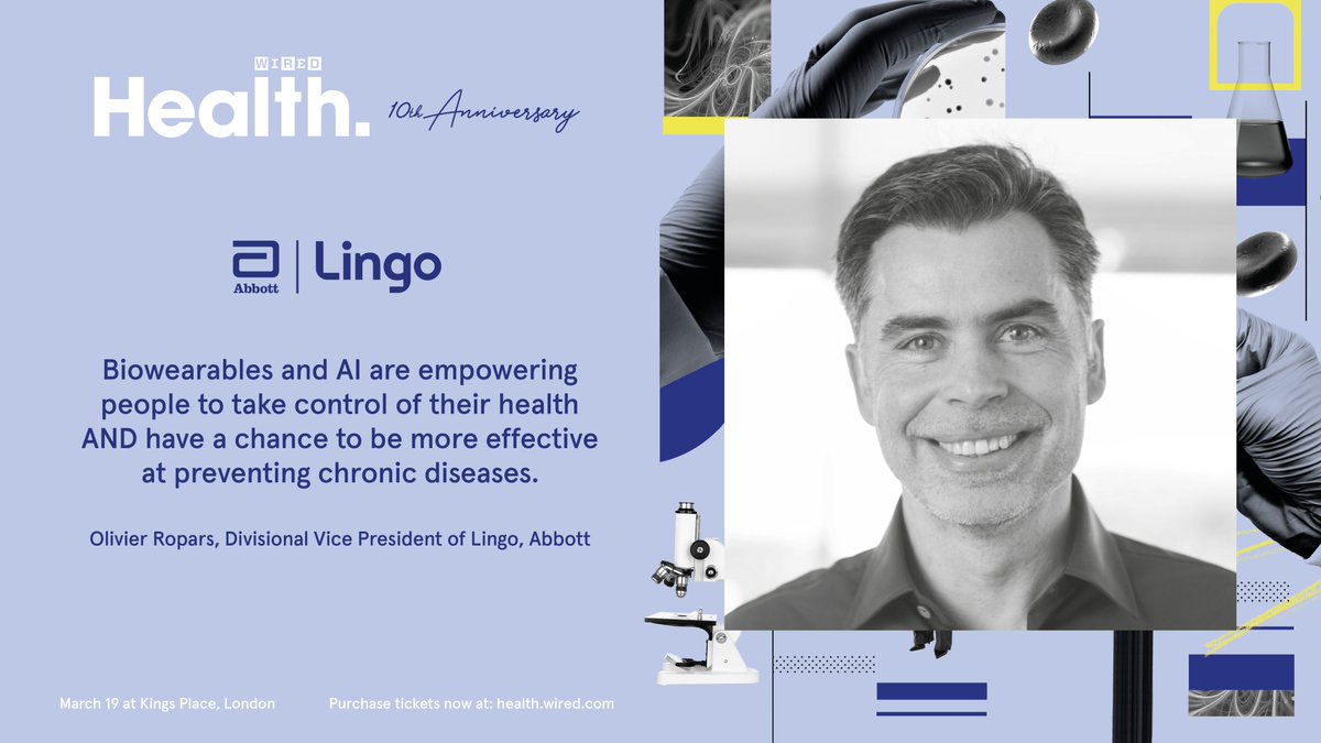 Don't miss Abbott Lingo at #WIREDHealth on March 19 at Kings Place, London. Get tickets at health.wired.com