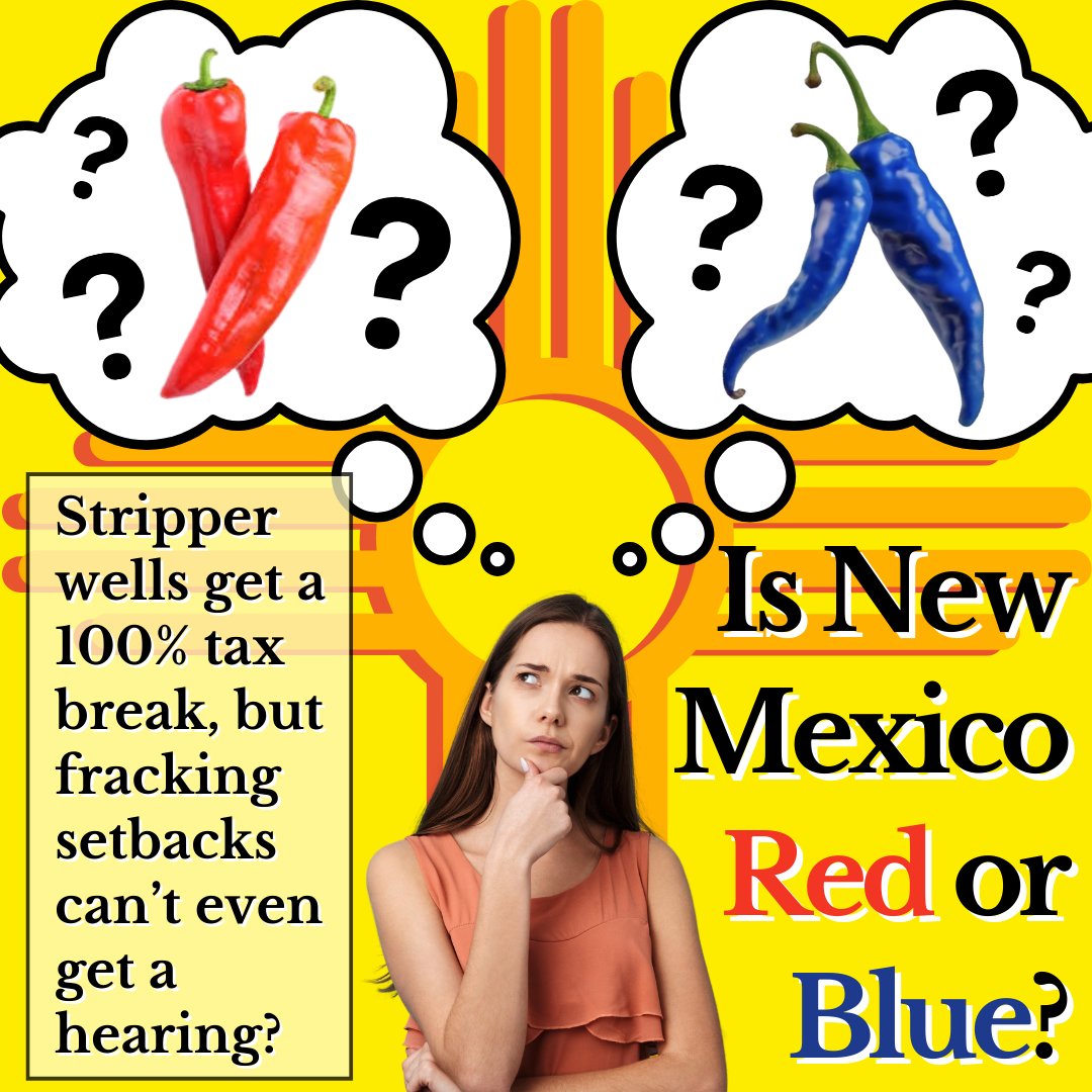 Click the link beow to email the Governor and ask her to line-item veto the tax break for stripper wells TODAY! #NMnotforsale #standupNMdems #LineItemVeto @GovMLG @NMDEMS Link: newenergyeconomy.salsalabs.org/oppose-strippe…