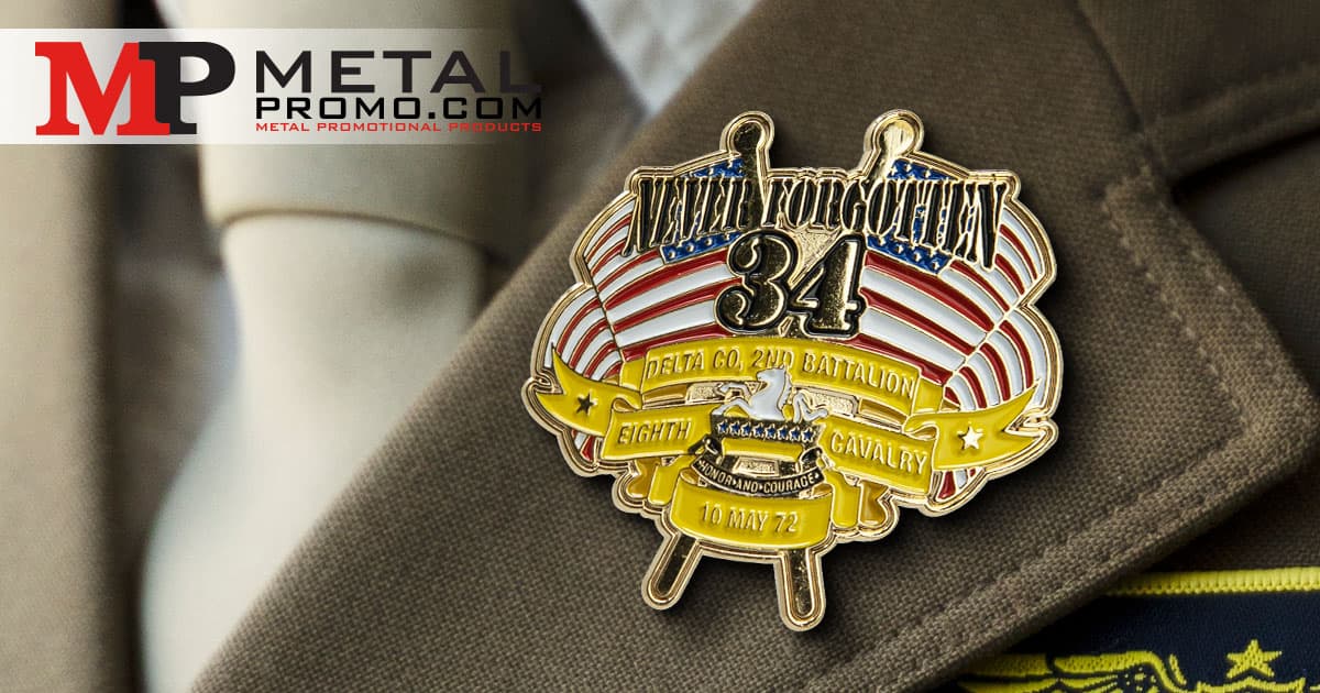Check out the Never Forgotten Lapel Pin of the 8th Calvary Delta Co., 2nd Battalion.😎

Need help with your lapel pin project? Visit us at metalpromo.com/price-quote/ for more info.

#customlapelpins #qualitylapelpins #custompins #pins #artpins #softenamelpins #organizationpins