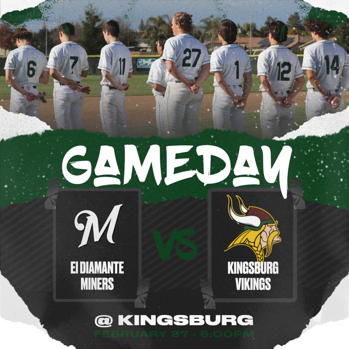 EDMinerBaseball's tweet photo. Miners kick off the Coca Cola Classic at Kingsburg! First pitch scheduled for 6 PM. #ElDomination https://t.co/w45yHh8MFt
