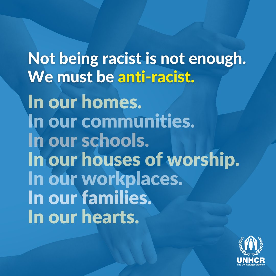 All human beings are born free and equal in dignity and rights.

This is our driving force. It’s our core belief. It’s what we work for every day.

This means protecting refugees. It also means speaking out against intolerance and putting in the work to end racism.