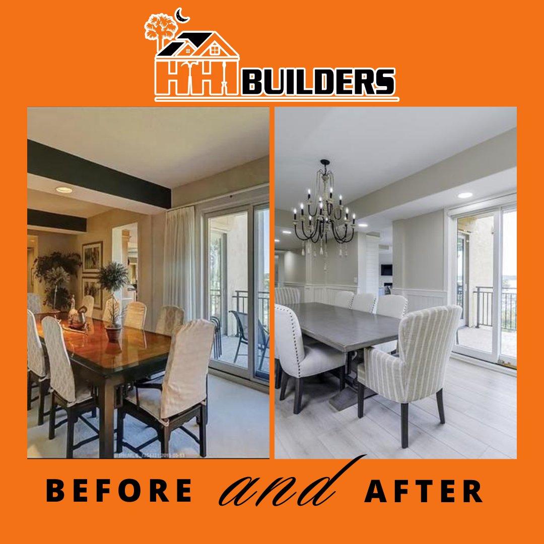 HHI_Builders's tweet image. Experience the power of a well-executed makeover! Our recent project takes a dated dining area and gives it a refreshing white makeover. The contrast is striking, breathing new life into the space. 

#HHIBUILDERS #homeremodeling #kitcheninstall #developer