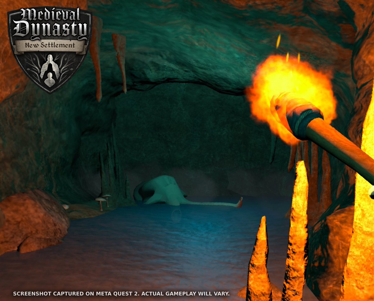 #TuesdayScreenshots #MedievalDynastyNewSettlement Who knows what secrets await you in the caves? 🦣

Pre-order now on meta.com/experiences/59…

 #MetaQuest #MedievalDynasty #VRgaming #vrgame #survivalgame #survivalvr #metaquest2 #VRsurvival #metaquest3 #metaquestpro #VRrpg #rpgVR