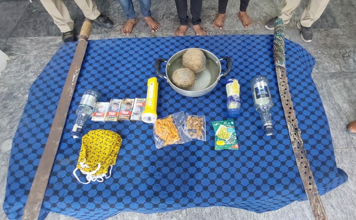 Badabazar Police team arrested three Antisocials while they were planning and preparing to commit Dacoity.
