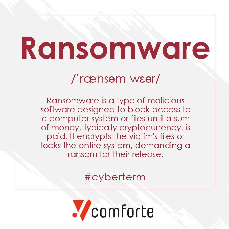 comforteAG's tweet photo. #cyberterm: Cyber term of the week: Ransomware 📑
https://t.co/eSKcoLRxgz
https://t.co/kTokympZ7U
#Ransomware #tokenization https://t.co/UsAUihBLy1