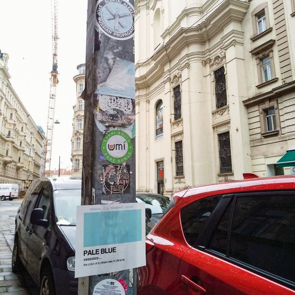 We decided to go beyond social networks and tell about The Color of the War project on the streets of Vienna to show how the usual Pantone colors became the colors of war.
It's very important to remind that the War continues and how it affects the lives of Ukrainians.