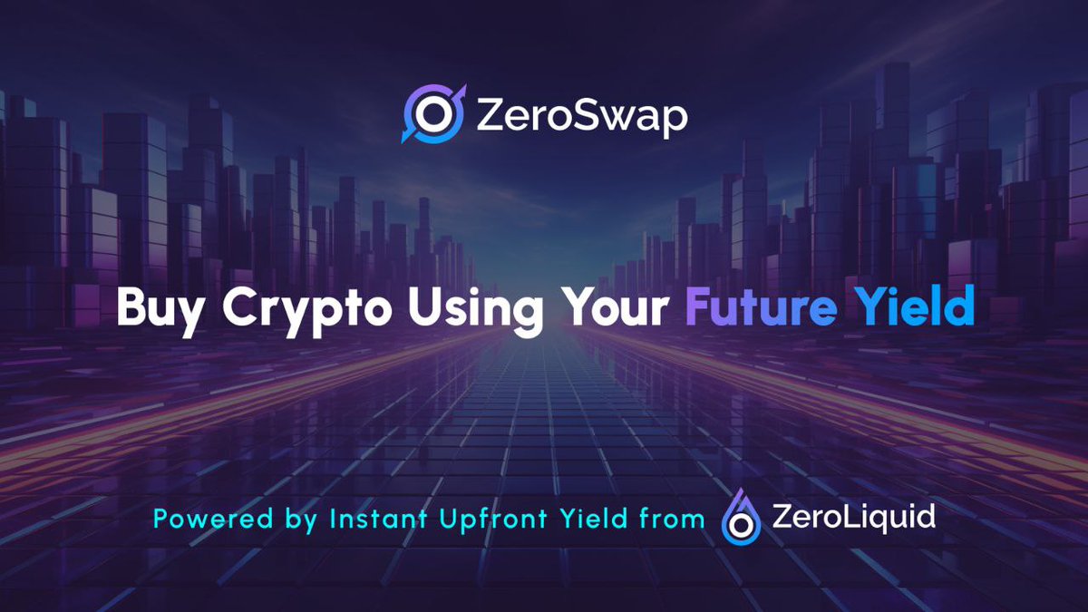Tired of waiting to earn yield? ZeroSwap is a new protocol that enables you  to access up to a decade of Ethereum staking yield today, so you can buy  crypto using money