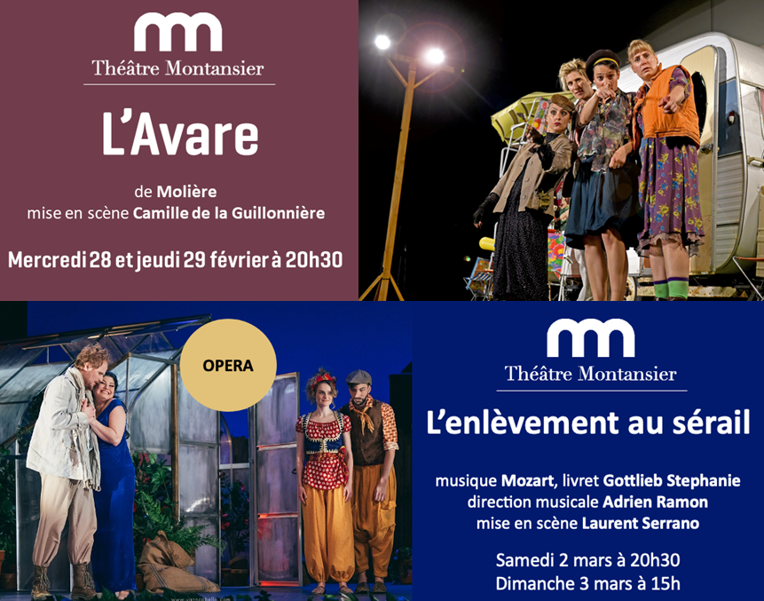 Cette semaine au Montansier
💰L'Avare / Harpagon, a tout sacrifié et sacrifie tout le monde à la seule jouissance de la possession.
bit.ly/RésaLAvare
🎵L'Enlèvement au sérail / Opéra de Mozart
bit.ly/RésaSérail