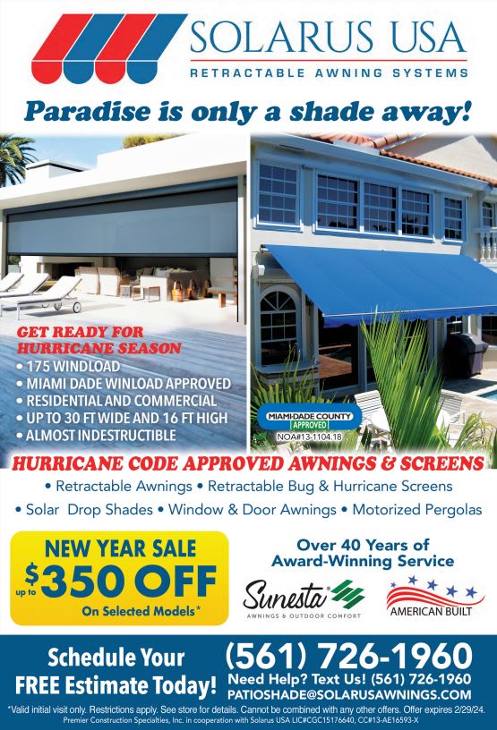 #ShoutOutOfTheDay #Solarus homeprosguide.com/members/23478/… Don't Miss #NewYearSale $350 OFF Select Models. #MustMentionThisAD #HurricaneApproved #Awnings #Shade #MotorizedPergolas #ScreenEnclosures #ScreenRepair #ArmorScreen #WestPalmBeach #FindAPro #HomeProsGuide