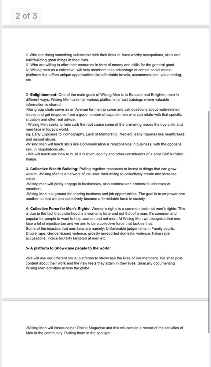 wising_men's tweet photo. We are building a community of men where we can collectively come together to become a force in the society.

Build wealth together, enlighten men together, share opportunities and fight for men’s rights 

This is why you should join the Wising Men Network:

(A must read for Men) https://t.co/x9UhHmutBJ