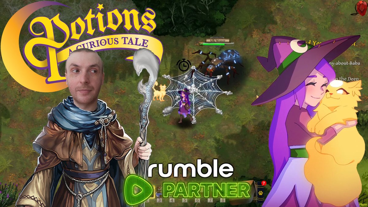 Time to make some magic happen so gather round the cauldron &amp; let's learn witchcraft with the adorable #indiegame Potions: A Curious Tale by <a href="/StumblingCat/">Potions: A Curious Tale - Stumbling Cat</a> .

Livestream starts in 10 minutes &amp; it's only on <a href="/rumblevideo/">Rumble 🏴‍☠️</a> ! How do you get there you ask? Well, just use this portal I